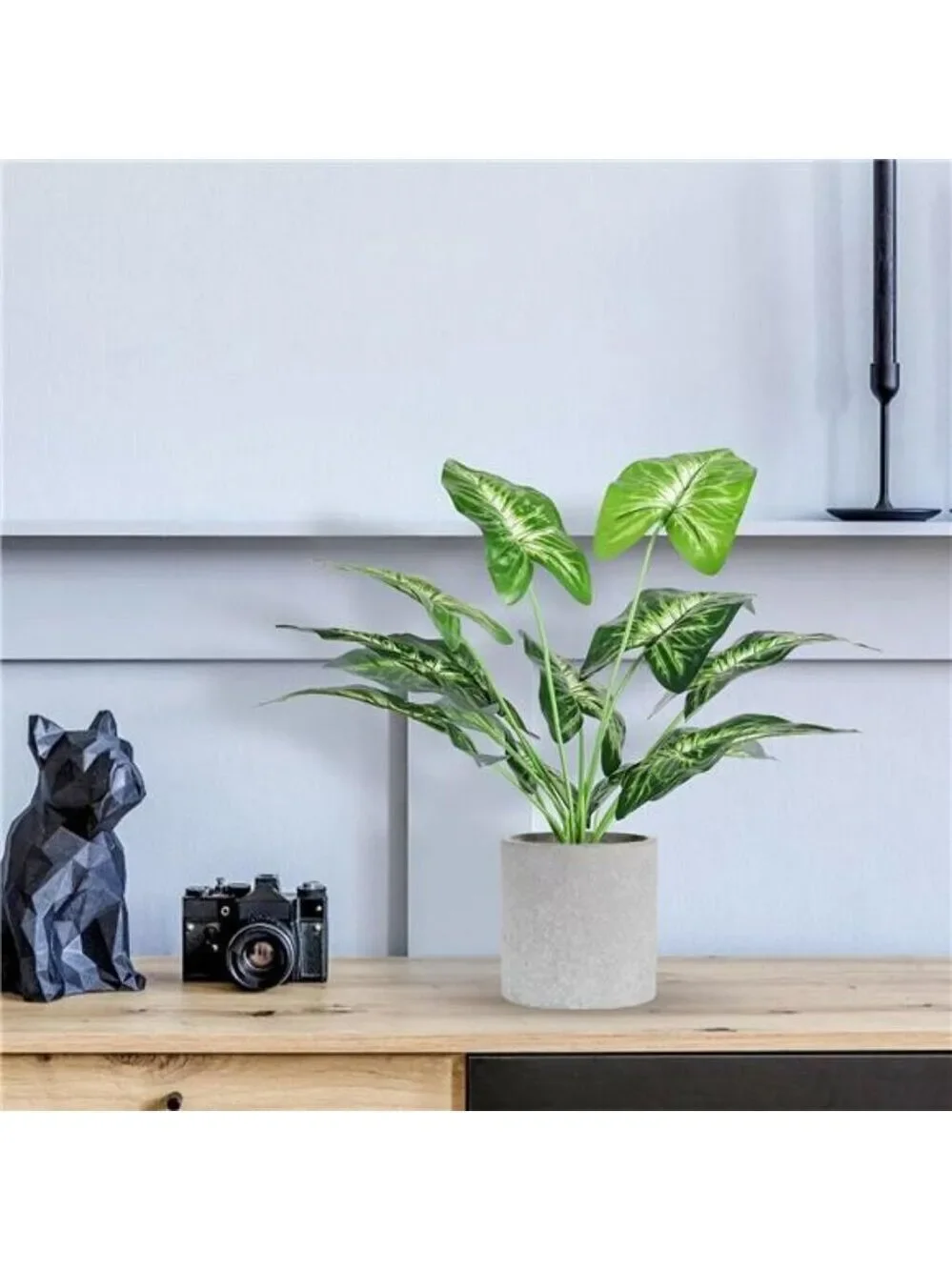 Fake Potted Plants 2 Pack Artificial Greenery Indoor Home Office Desk Decor